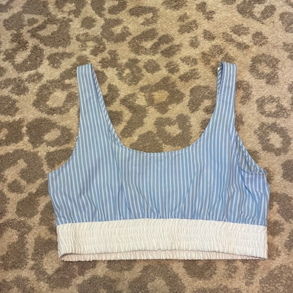 NWOT Zara Striped Poplin Crop Top - Picture 5 of 7